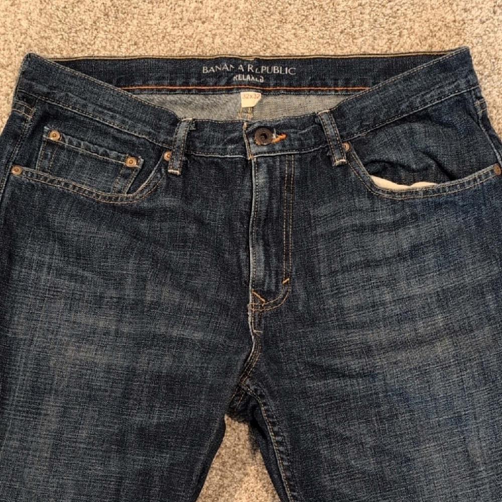 Banana Republic Blue Straight Jeans Classic Indigo